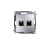 Computer Double Socket 2xRJ45 Cat.6 Simon 54 D62E.01/43