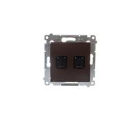 Computer Double Socket 2xRJ45 Cat.6 with Simon 54 D62.01/46
