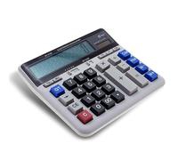 Computer Electronic Calculator Multifunctional Desktop Calculator 12 Digit Extra Large LCD Display Dual Solar and Battery Powered Large Keys Suitable for Business Office School