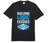 Computer Engineer Building Logic Not Excuses Coding Comfort Colors Adult Heavyweight T-Shirt