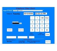 Computer Exposure Small Business Employee Time Clock Software, Single PC, Up to 100 Employees, Windows XP to 10, Touch Screen Ready, No Monthly Fees