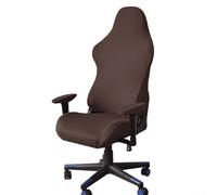Computer Game Internet Cafe Competitive Chairs Cover, Milk Silk Solid Color Gaming Chair Cover, Dustproof Elastic Chair Cover With Armrest (Deep Curry)