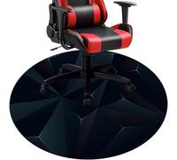 Computer Gaming Chair Mat Easy Glide, Office Chair Mat for Carpeted Floors, Home Office Desk Chair Mat for Floor Protection, Round Floor Protector Mat Anti-Slip, Hard Floor Protector Mat 80 cm