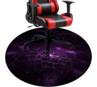 Computer Gaming Chair Mat Easy Glide, Office Chair Mat for Carpeted Floors, Home Office Desk Chair Mat for Floor Protection, Round Floor Protector Mat Anti-Slip, Hard Floor Protector Mat 110 cm