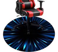 Computer Gaming Chair Mat Easy Glide, Office Chair Mat for Carpeted Floors, Home Office Desk Chair Mat for Floor Protection, Round Floor Protector Mat Anti-Slip, Hard Floor Protector Mat 80 cm