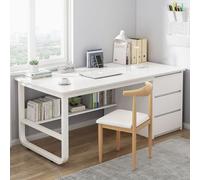 Computer Gaming Desk with 3 Drawers,MDF PC Desk Modern Workstation,Compact Home Office Desk for Bedroom,Study Room and Small Spaces C,100CM
