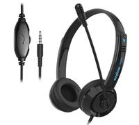 Computer Headset with Microphone,3.5mm Headset with Microphone Noise Cancelling & Audio Control for PC Laptop Tablet Wired Stereo PC Headphone for Home Office Call Center Business Chat Gaming Teaching