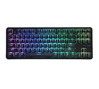 Computer Keyboard, K870T 87 Keys Bluetooth 1.6m Wired USB Dual Mode, 18 colorful RGB light, Ergonomic design, Mechanical Keyboard for Gaming Office Working (black)
