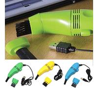 Computer Keyboard Mini Vacuum Cleaner USB Rechargeable Air Vacuum Cleaner Dust Collector Brush for Keyboard, Hairs, Crumbs, Scrap, Car, Pet House, Window Groove, Printer Camera PC Laptop
