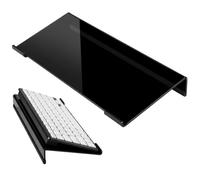 Computer Keyboard Stand - Clear Acrylic Tilted Ergonomic Riser | Non-Slip Keyboard Holder For Desk Space Saving | Promotes Comfortable Typing position For School, Office & Study Room