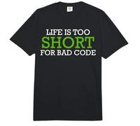Computer Life is Too Short for Bad Code Funny Coder Comfort Colors Adult Heavyweight T-Shirt