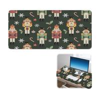 Computer Mat for Desk Christmas Nutcracker Snowflakes Non-Slip Waterproof Dressing Table Protector Mat Desk Pads for Office Accessories Home Decor Table Protector (42 X 90 Cm)