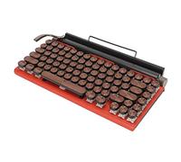 Computer Mechanical Keyboard, Backlight Bluetooth Typewriter Mechanical Keyboard 83 Keys Waterproof for Laptop (Orange)