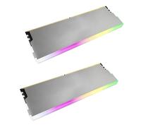 Computer Memory Heatsink Coolers ARGB Lighting Trim Metal, White