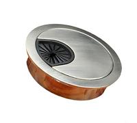 Computer Metal Grommet 50mm 60mm 80mm Cable Hole Cover for Desk Table Wire Outlet with Rotatable Flip-Top, Zinc Alloy Cable for Tidy(Brushed 80MM)