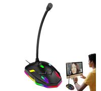 Computer Microphone - Desktop Condenser Microphone for Laptop - USB Conference Microphone, Plug & Play, 360 Degree Adjustable Gooseneck Design,