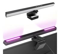 Computer Monitor Light Bar, PC Screen Lamp for Eye Caring with RGB Backlight, Touch Control Desk Monitor LED Light Bar, NO Glare, USB Dimmable Task Lamp for Home Office Game