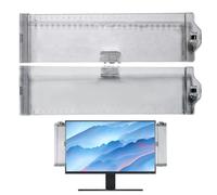 Computer Monitor Memo Board, Computer Side Panel, 2PCS Computer Side Panel, Stable Transparent Computer Monitor Message Board with Phone Holder