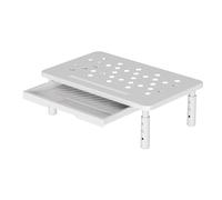 Computer Monitor Stand 3 Height Adjustable Monitor Riser with Airflow Vents Desktop Organizer Stander for Office Home School Supplies, Multifunctional Oraganizer for Laptop, PC, Computer, Printer