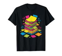 Computer Monitor Wall Covered Sticky Notes Art Note Hoarder T-Shirt