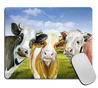 Computer Mouse Mat Cute Cows Watercolor Gaming Mousepad PC 25x30cm
