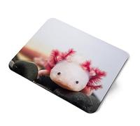 Computer Mouse Mat Pad - Axolotl Aquarium Dragon Fish Home Office PC Desk Accessory Flexible Fabric Top Large 5mm Laptop Desktop Printed Art Ergonomic #3066