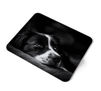 Computer Mouse Mat Pad - Border Collie Sheep Dog Pets Animals Home Office PC Desk Accessory Flexible Fabric Top Large 5mm Laptop Desktop Printed Art Ergonomic #8639