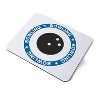 Computer Mouse Mat Pad - Bowling Ball Design Home Office PC Desk Accessory Flexible Fabric Top Large 5mm Laptop Desktop Printed Art Ergonomic #4931