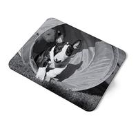 Computer Mouse Mat Pad - BW - English Bull Terrier Dog Puppy Home Office PC Desk Accessory Flexible Fabric Top Large 5mm Laptop Desktop Printed Art Ergonomic #41930