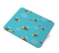 Computer Mouse Mat Pad - Cartoon Bees Insect Bee Honey Home Office PC Desk Accessory Flexible Fabric Top Large 5mm Laptop Desktop Printed Art Ergonomic #16016