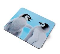 Computer Mouse Mat Pad - Cute Baby Penguin Pair Bird Birds Home Office PC Desk Accessory Flexible Fabric Top Large 5mm Laptop Desktop Printed Art Ergonomic #44754