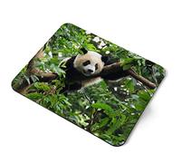 Computer Mouse Mat Pad - Cute Giant Panda Tree Nature Home Office PC Desk Accessory Flexible Fabric Top Large 5mm Laptop Desktop Printed Art Ergonomic #21587