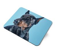 Computer Mouse Mat Pad - Doberman Dog Portrait Puppy Home Office PC Desk Accessory Flexible Fabric Top Large 5mm Laptop Desktop Printed Art Ergonomic #3240