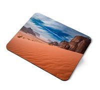 Computer Mouse Mat Pad - Dunes Wadi-Rum Desert Jordan Home Office PC Desk Accessory Flexible Fabric Top Large 5mm Laptop Desktop Printed Art Ergonomic #3640