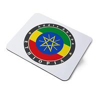 Computer Mouse Mat Pad - Ethiopia Addis Ababa Flag Travel Home Office PC Desk Accessory Flexible Fabric Top Large 5mm Laptop Desktop Printed Art Ergonomic #5193