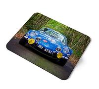 Computer Mouse Mat Pad - Fancy 1969 Alpine Rally Car Home Office PC Desk Accessory Flexible Fabric Top Large 5mm Laptop Desktop Printed Art Ergonomic #3009