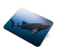 Computer Mouse Mat Pad - Giant Whale Shark Ocean Nature Wild Home Office PC Desk Accessory Flexible Fabric Top Large 5mm Laptop Desktop Printed Art Ergonomic #45148