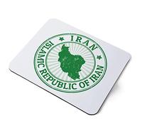 Computer Mouse Mat Pad - Islamic Republic of Iran Map Travel Home Office PC Desk Accessory Flexible Fabric Top Large 5mm Laptop Desktop Printed Art Ergonomic #5482