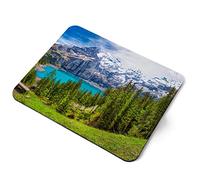 Computer Mouse Mat Pad - Kandersteg Lake Switzerland Home Office PC Desk Accessory Flexible Fabric Top Large 5mm Laptop Desktop Printed Art Ergonomic #21748