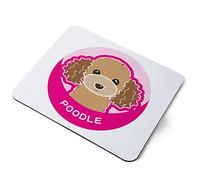 Computer Mouse Mat Pad - Poodle Dog Animal Puppy Face Home Office PC Desk Accessory Flexible Fabric Top Large 5mm Laptop Desktop Printed Art Ergonomic #5992