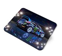Computer Mouse Mat Pad - Rally Car Drift Racing Stunt Home Office PC Desk Accessory Flexible Fabric Top Large 5mm Laptop Desktop Printed Art Ergonomic #12531