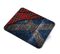 Computer Mouse Mat Pad - Scottish Painted Barrel Flag Tartan Home Office PC Desk Accessory Flexible Fabric Top Large 5mm Laptop Desktop Printed Art Ergonomic #16370