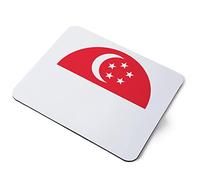 Computer Mouse Mat Pad - Singapore Flag Map Home Office PC Desk Accessory Flexible Fabric Top Large 5mm Laptop Desktop Printed Art Ergonomic #9035