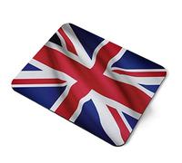 Computer Mouse Mat Pad - Union Jack Flag Britain Home Office PC Desk Accessory Flexible Fabric Top Large 5mm Laptop Desktop Printed Art Ergonomic #15601