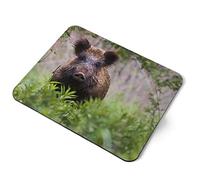 Computer Mouse Mat Pad - Wild Boar Sus Scrofa Hog Pig Animal Home Office PC Desk Accessory Flexible Fabric Top Large 5mm Laptop Desktop Printed Art Ergonomic #24437