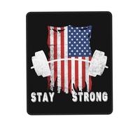 Computer Mouse Mat Vintage Stay Strong USA American Flag Gaming Mousepad
