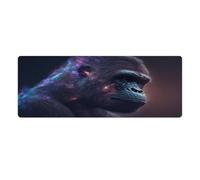 Computer Mouse Pad Animal Gorilla Extended Mousepad 30x80cm Large Desk Mat with Non Slip Base And Stitched Edge for Office Gaming