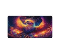 Computer Mouse Pad Art Phoenix Extra Large Mouse Mat 30x60cm Desk Mat with Anti Slip Rubber Base Extended for Office Home