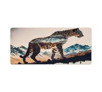 Computer Mouse Pad Clouded Leopard Art Washable Mouse Mat 40x90cm Desk Mat with Non Slip Rubber Water Resistant Surface for Home Office Gaming Room