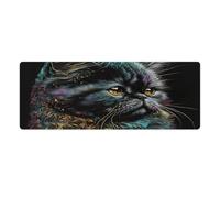 Computer Mouse Pad Portrait of Beautiful Cat Washable Mouse Mat 30x80cm Mice Pad for Laptop Computer PC Office Cute Design Desk Accessories